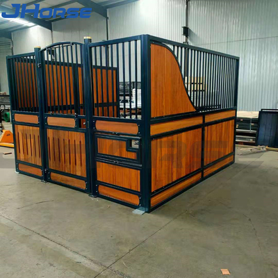 Стальные фронты стойла амбара портативной машинки 3.5m загородки фермы с дизайном двойной двери Teak деревянным